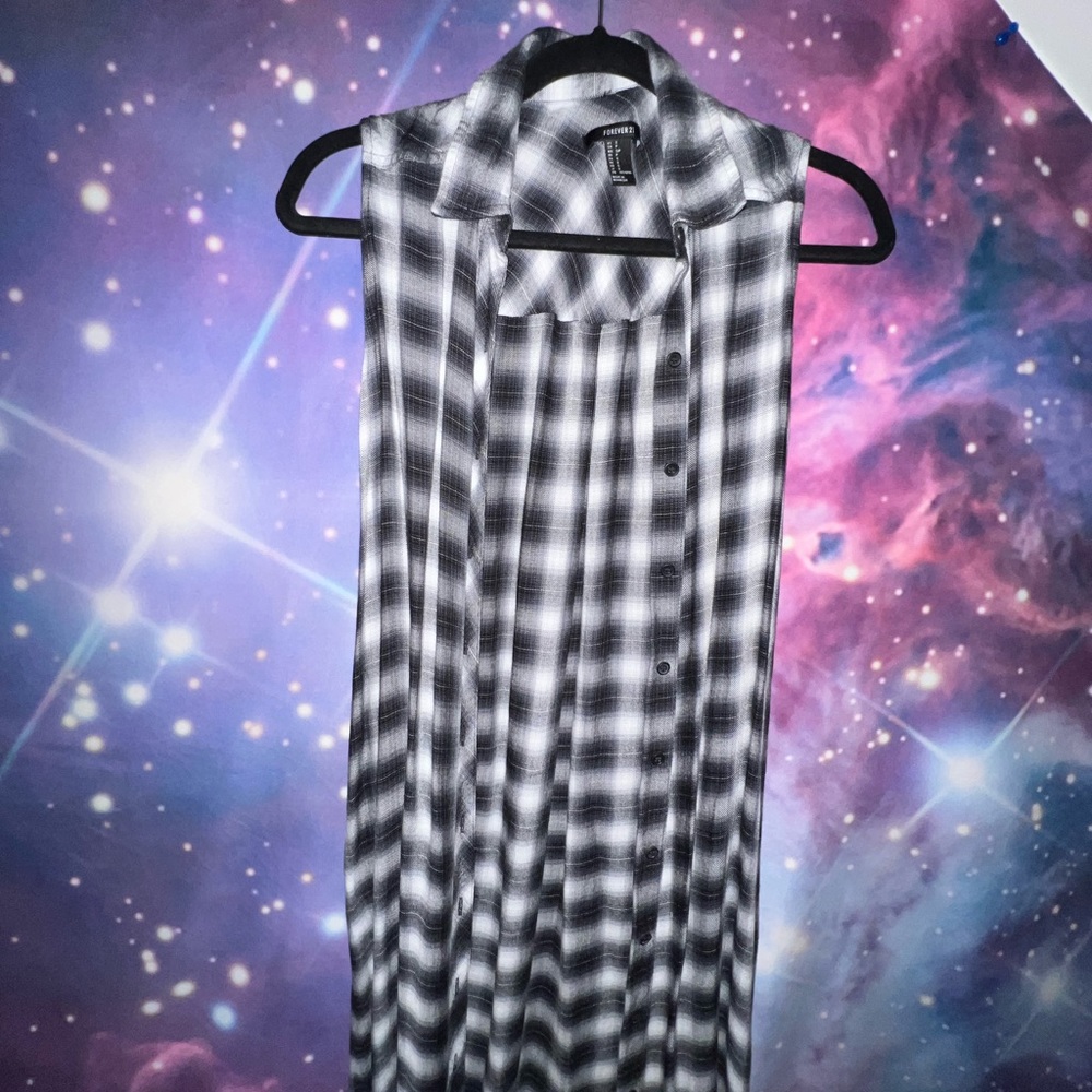 Plaid Tank dress/coverup